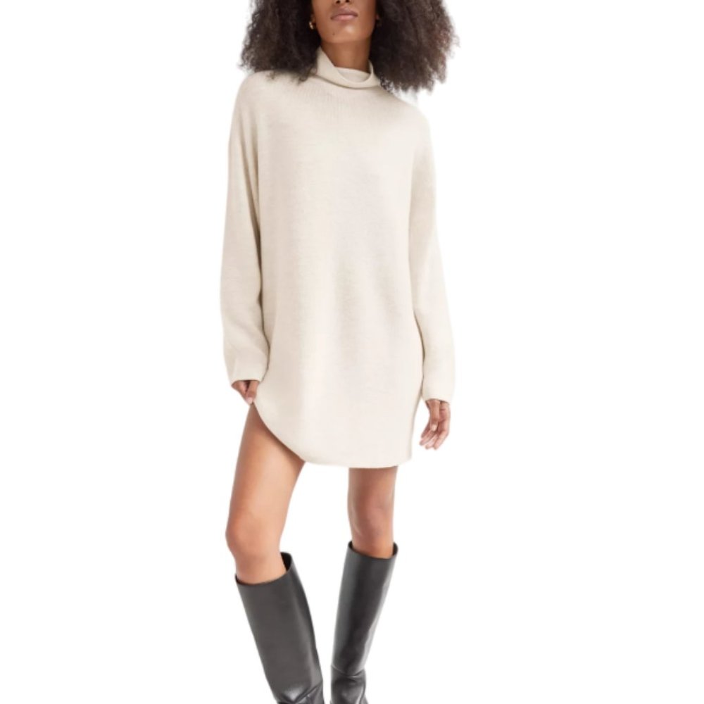 WILFRED FREE | Aritzia Asianna 100% Merino Wool Cream Turtleneck Sweater (M) - Picture 2 of 12